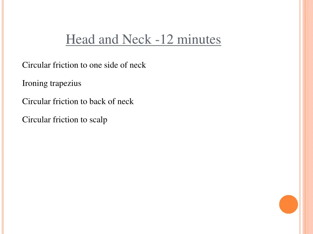 head and neck 12 minutes