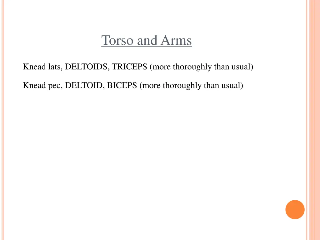 torso and arms