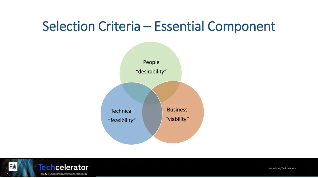 selection criteria selection criteria essential