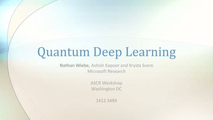 quantum deep learning