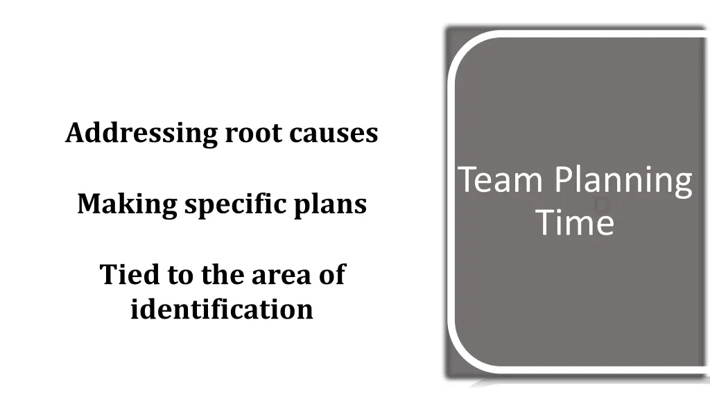 addressing root causes