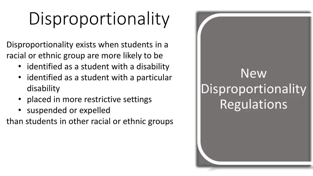 disproportionality