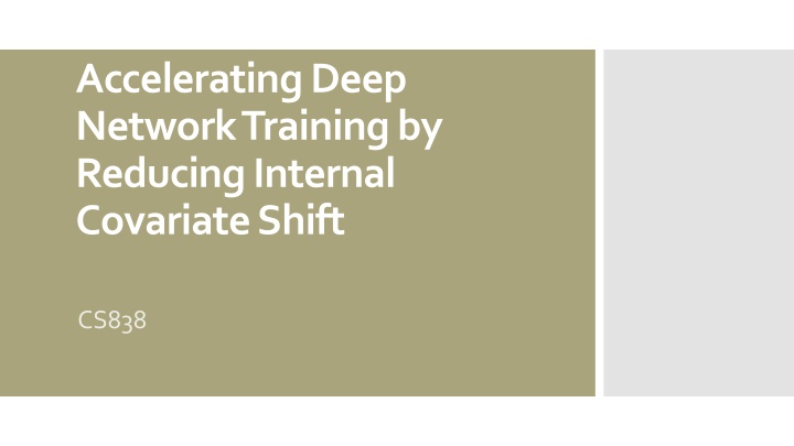 batch normalization accelerating deep network