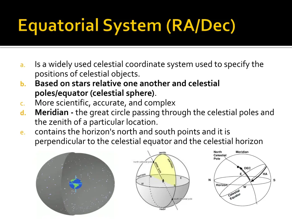 is a widely used celestial coordinate system used