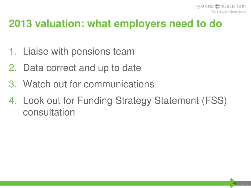 2013 valuation what employers need to do