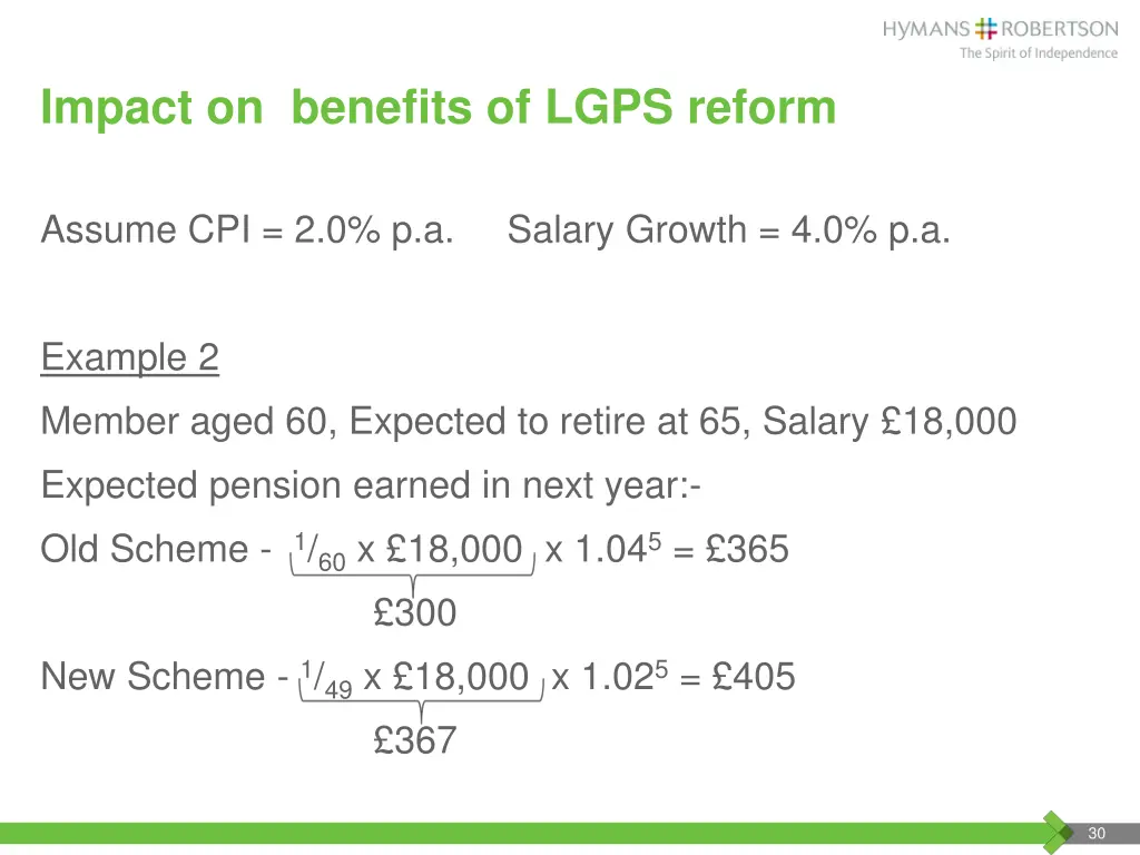 impact on benefits of lgps reform 1