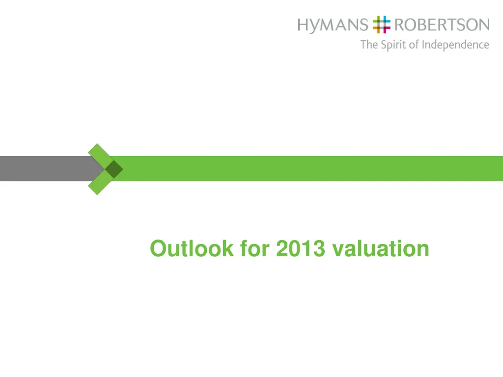 outlook for 2013 valuation