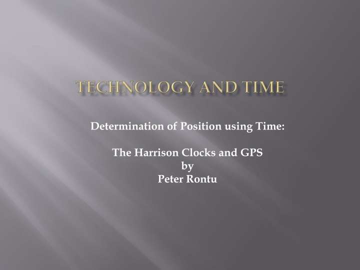 determination of position using time