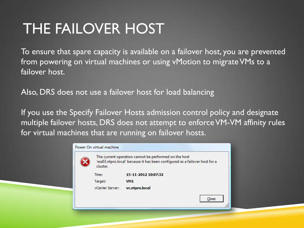 the failover host