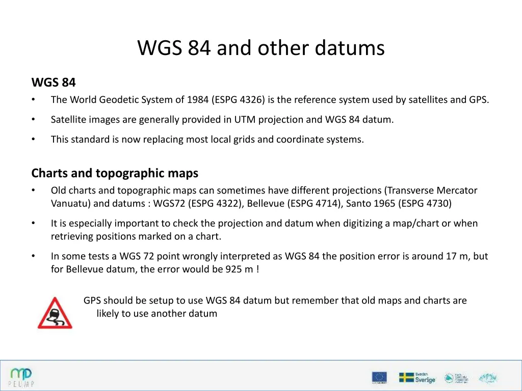 wgs 84 and other datums