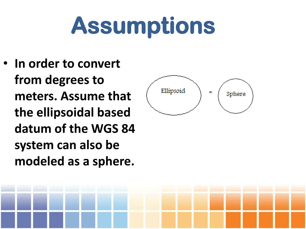 assumptions assumptions