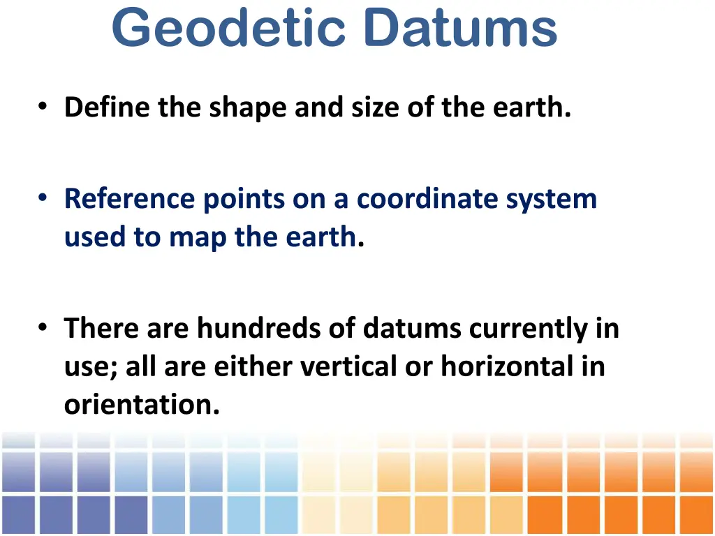 geodetic datums