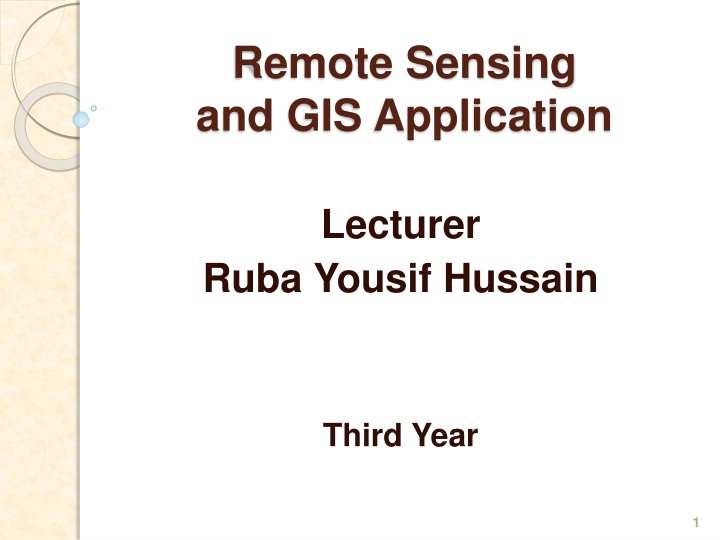 remote sensing and gis application