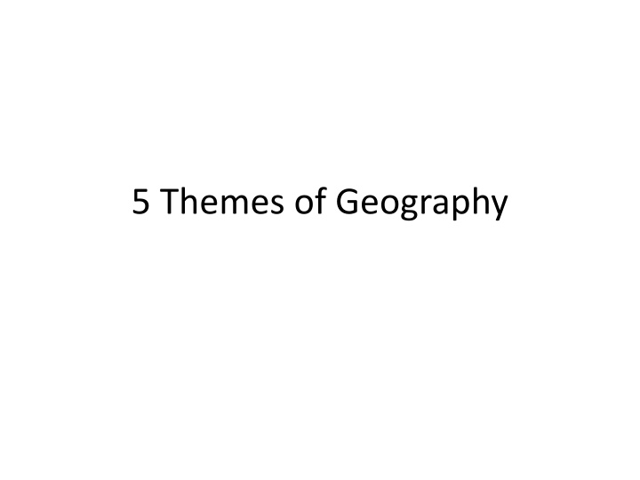 5 themes of geography