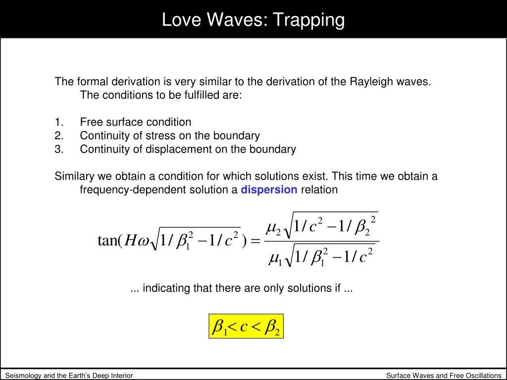 love waves trapping 1