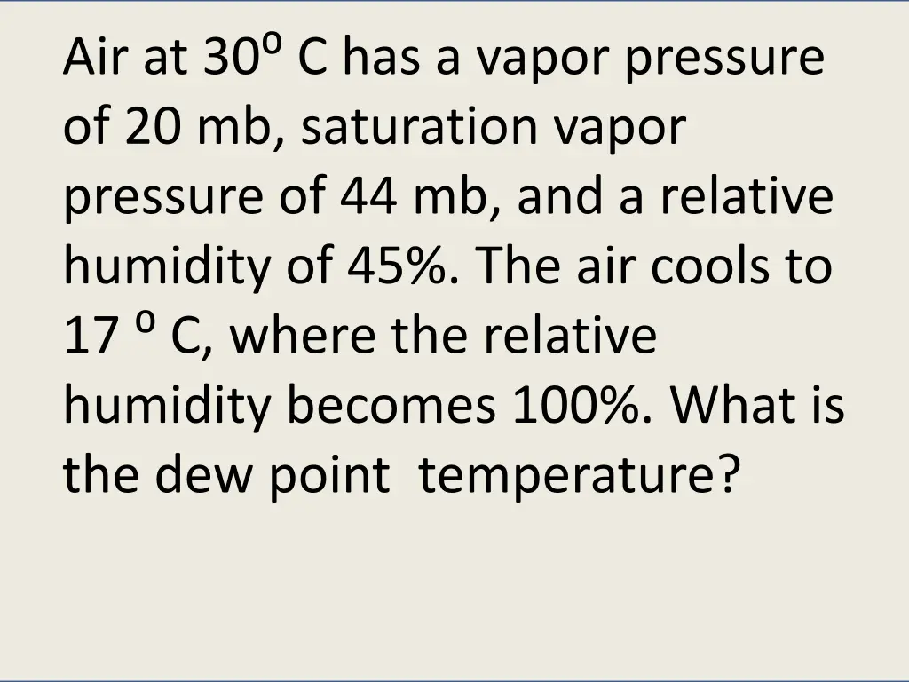 air at 30 c has a vapor pressure