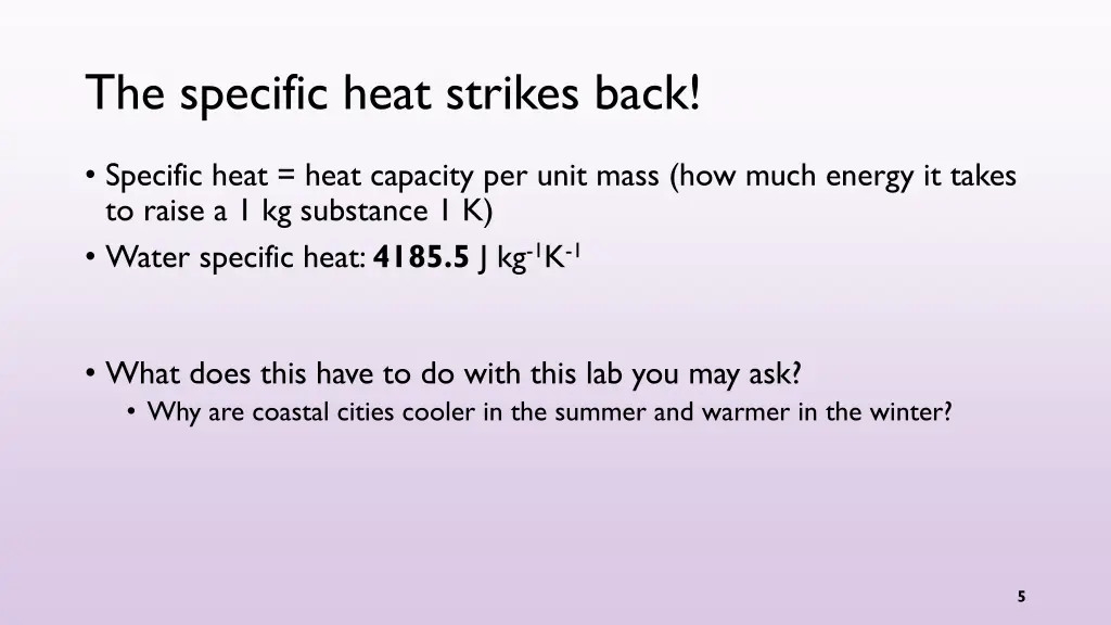 the specific heat strikes back