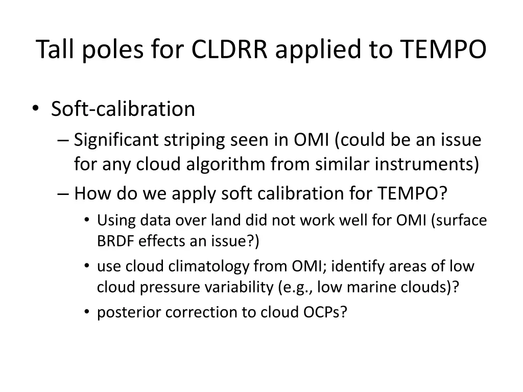 tall poles for cldrr applied to tempo