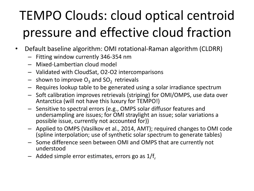 tempo clouds cloud optical centroid pressure