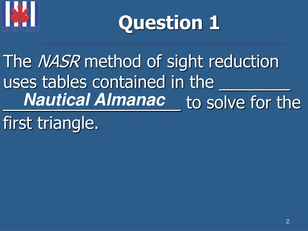 question 1