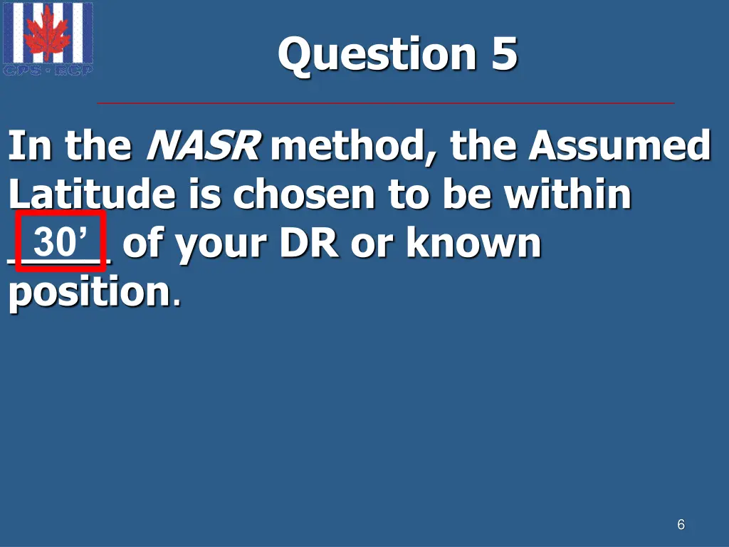 question 5