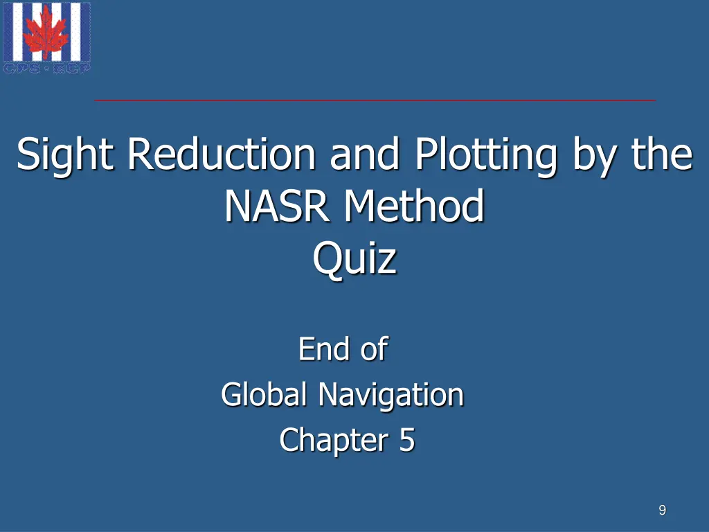 sight reduction and plotting by the nasr method 1