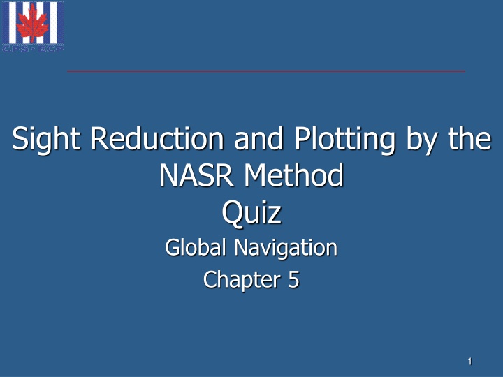 sight reduction and plotting by the nasr method