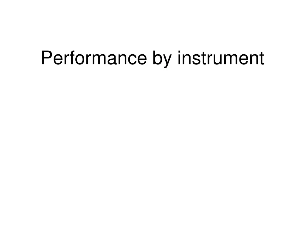 performance by instrument