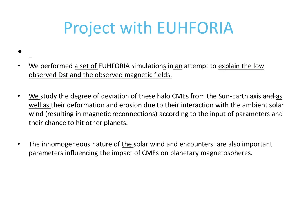 project with euhforia