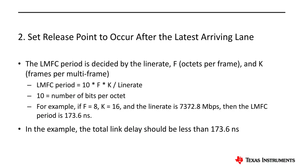 2 set release point to occur after the latest