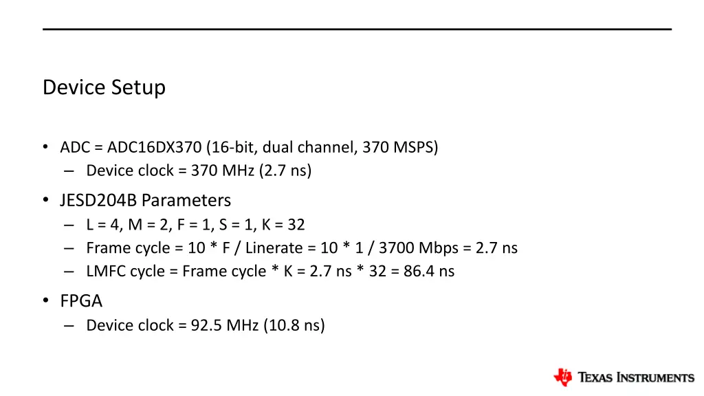 device setup