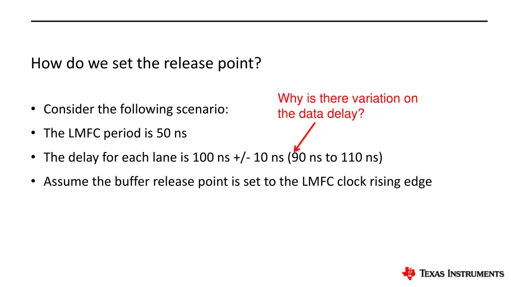 how do we set the release point