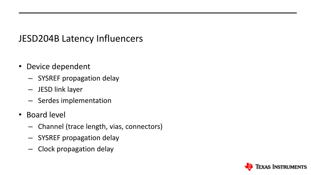 jesd204b latency influencers