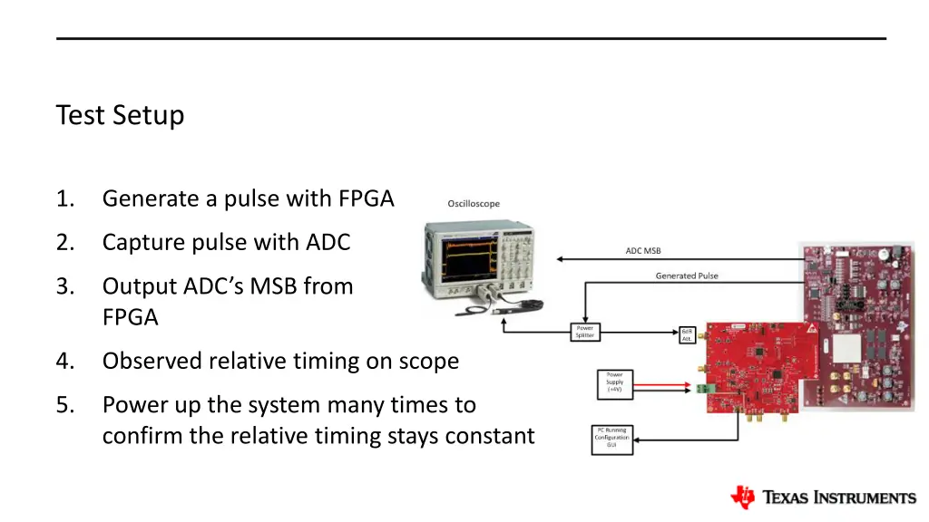 test setup