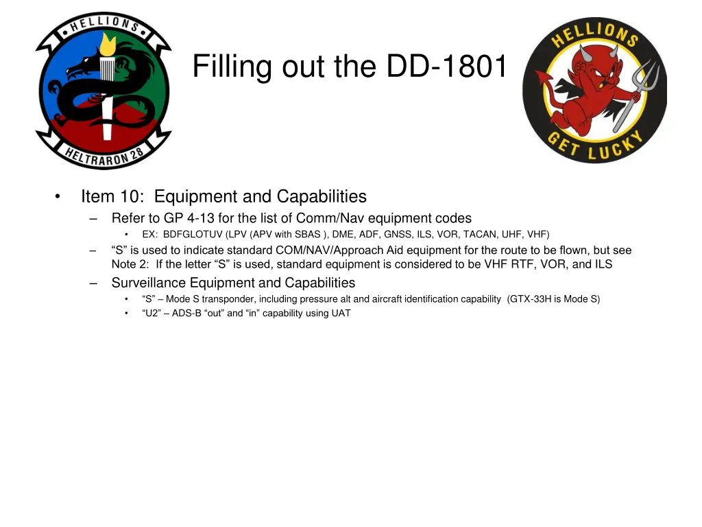 filling out the dd 1801 1