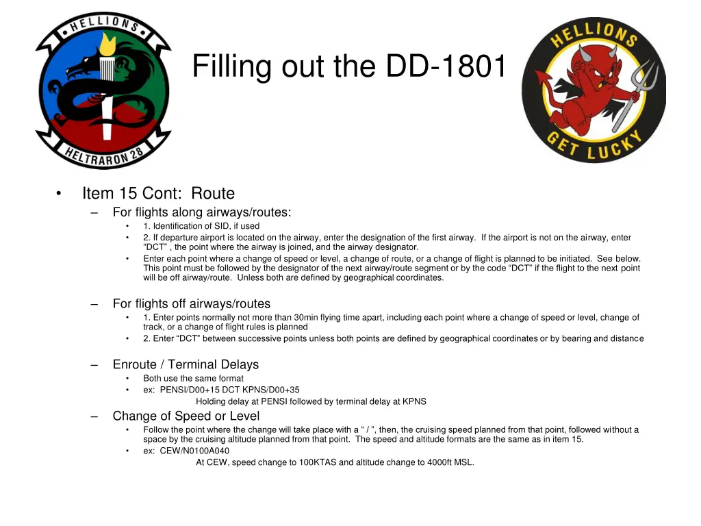 filling out the dd 1801 3