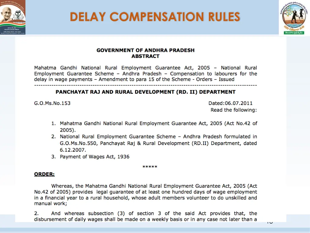 delay compensation rules