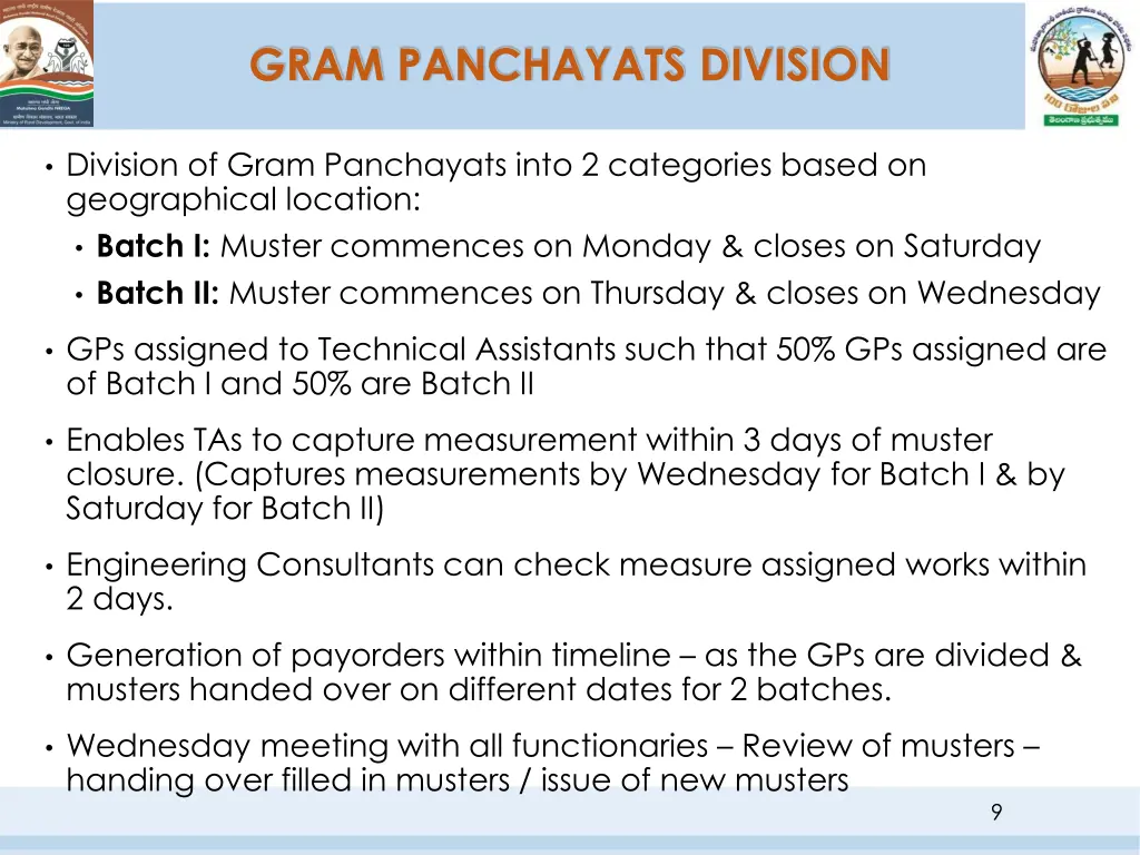 gram panchayats division