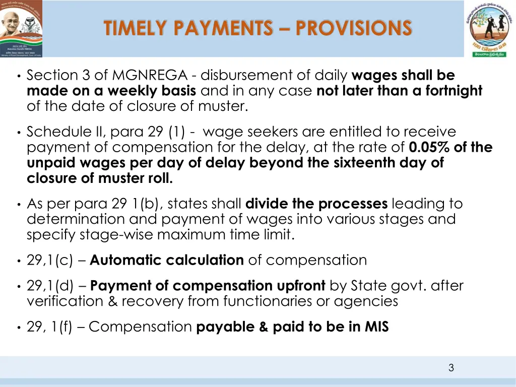 timely payments provisions