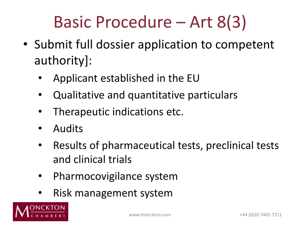 basic procedure art 8 3