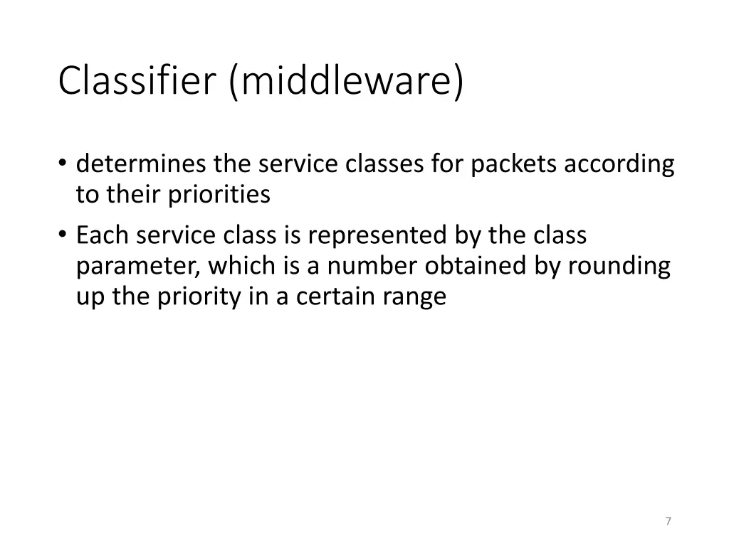 classifier middleware