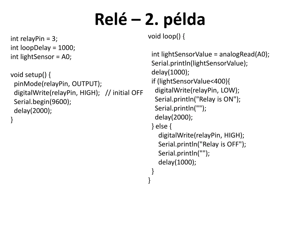 rel 2 p lda void loop