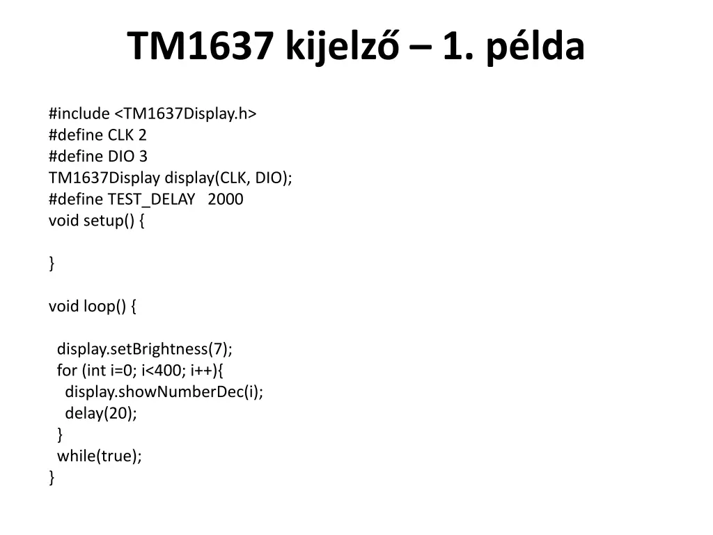 tm1637 kijelz 1 p lda