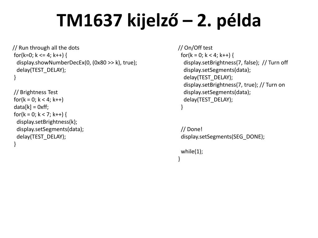 tm1637 kijelz 2 p lda 1