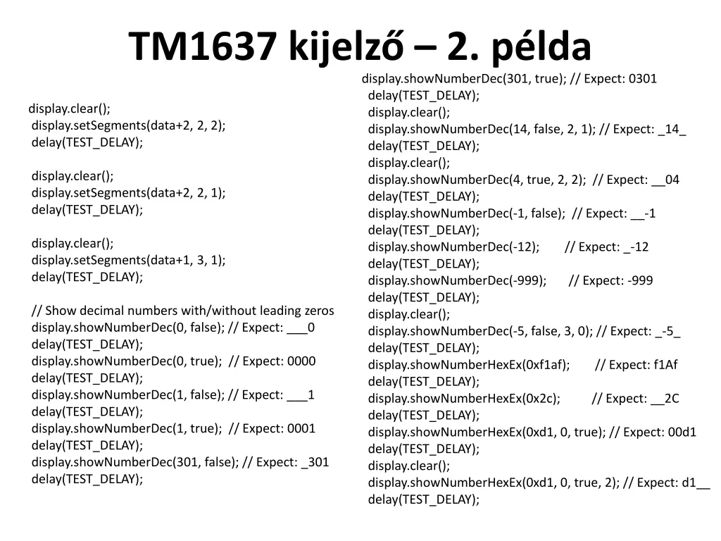 tm1637 kijelz 2 p lda