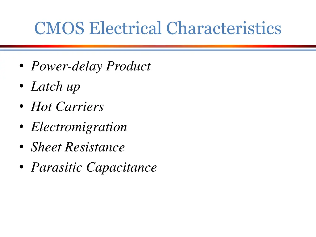 cmos electrical characteristics 1