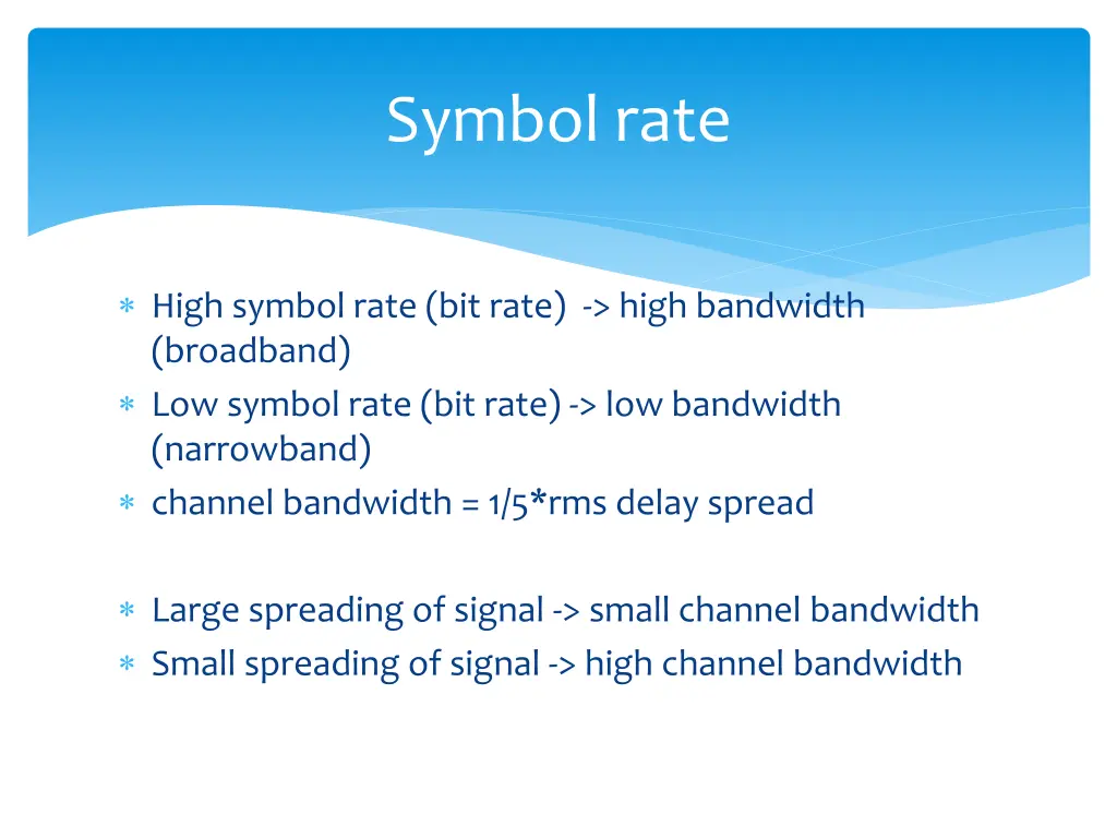 symbol rate