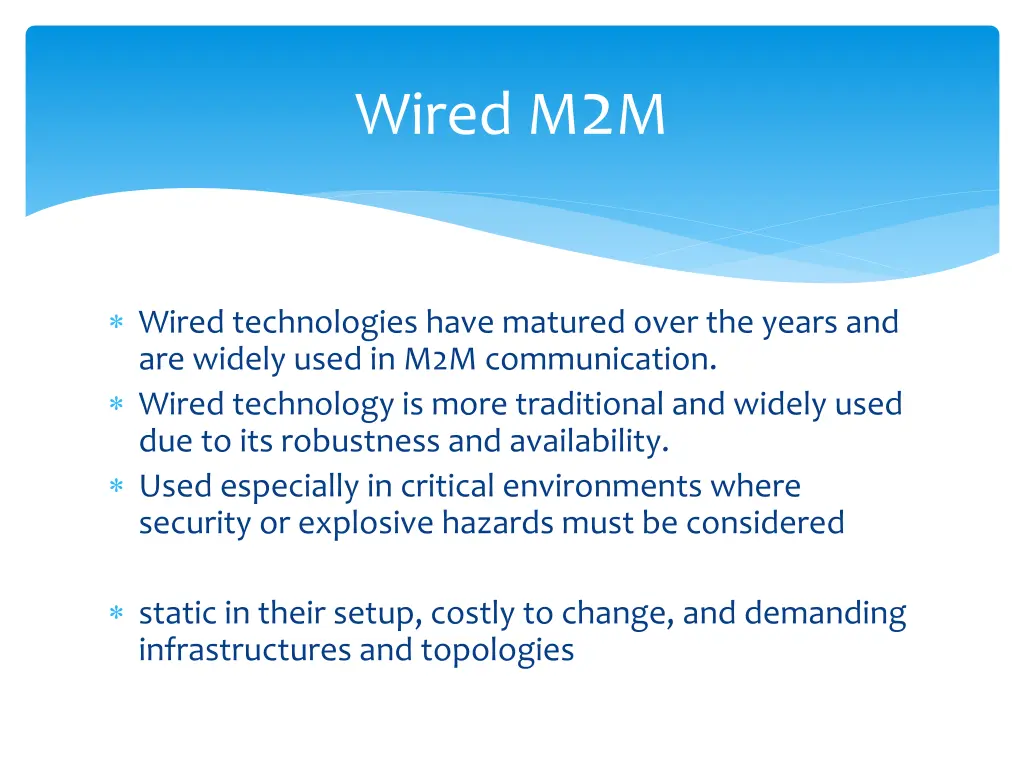 wired m 2 m