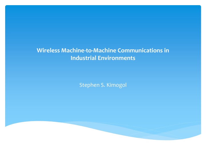 wireless machine to machine communications