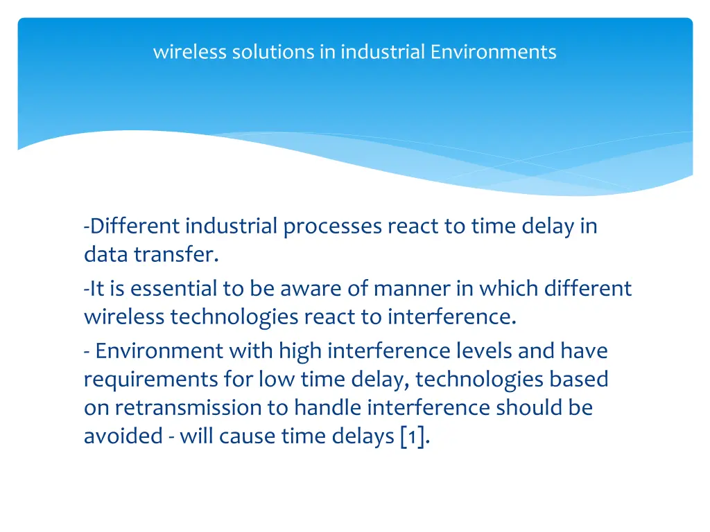 wireless solutions in industrial environments